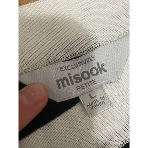 Exclusively Misook Petite Black Pink Sheath Dress Career Work Office L‎ - Picture 2 of 7